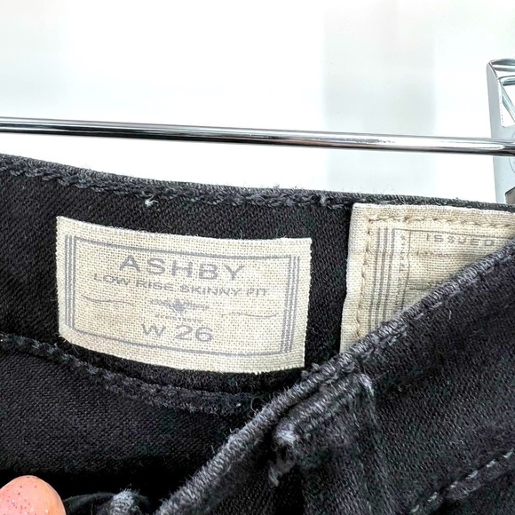 ALL SAINTS Ashby low rise skinny fit jeans size 26 black - Picture 3 of 8